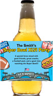 personalized super bowl beer bottle label